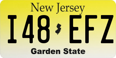 NJ license plate I48EFZ
