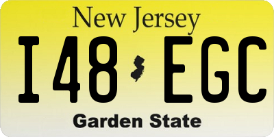 NJ license plate I48EGC