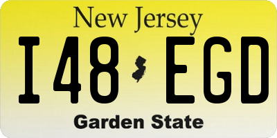 NJ license plate I48EGD