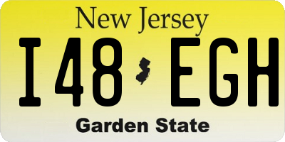 NJ license plate I48EGH