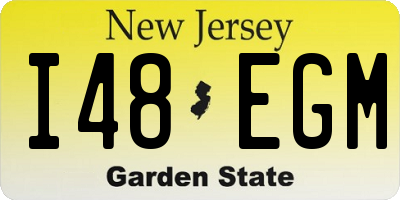 NJ license plate I48EGM
