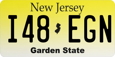 NJ license plate I48EGN