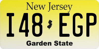NJ license plate I48EGP