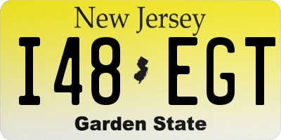 NJ license plate I48EGT