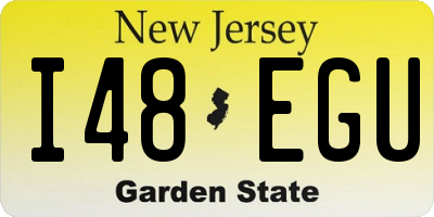 NJ license plate I48EGU