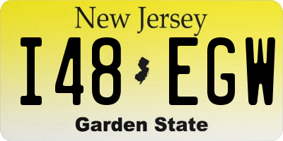 NJ license plate I48EGW