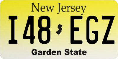 NJ license plate I48EGZ