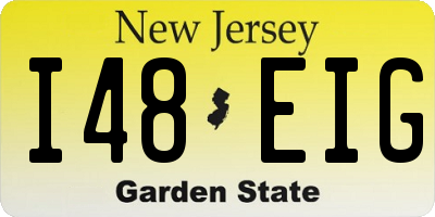 NJ license plate I48EIG