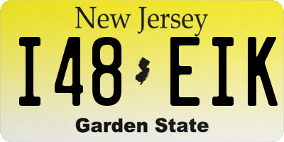 NJ license plate I48EIK