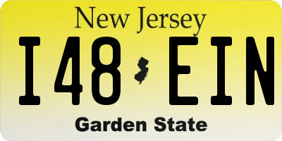 NJ license plate I48EIN