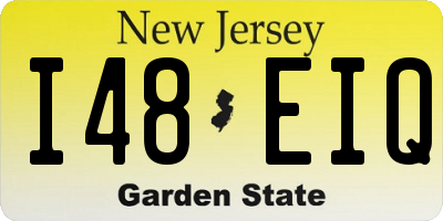 NJ license plate I48EIQ