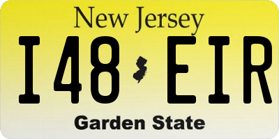 NJ license plate I48EIR