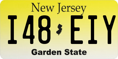NJ license plate I48EIY