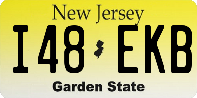 NJ license plate I48EKB