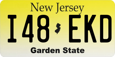 NJ license plate I48EKD