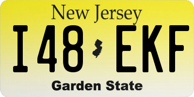 NJ license plate I48EKF