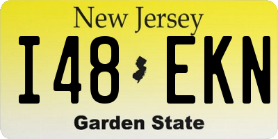 NJ license plate I48EKN