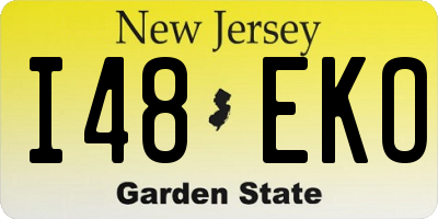 NJ license plate I48EKO