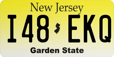 NJ license plate I48EKQ