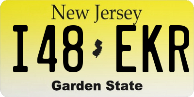 NJ license plate I48EKR