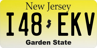 NJ license plate I48EKV