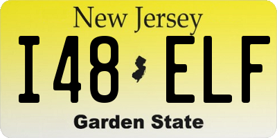 NJ license plate I48ELF