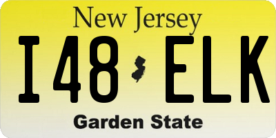 NJ license plate I48ELK