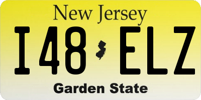 NJ license plate I48ELZ