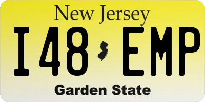 NJ license plate I48EMP