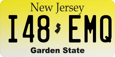 NJ license plate I48EMQ