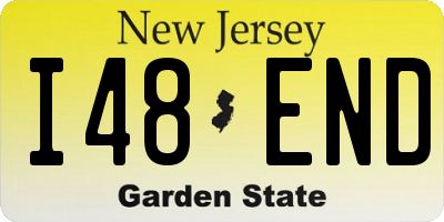 NJ license plate I48END