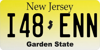 NJ license plate I48ENN