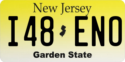 NJ license plate I48ENO
