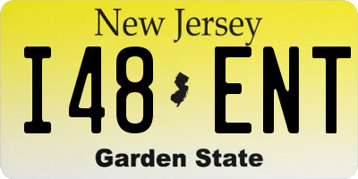 NJ license plate I48ENT