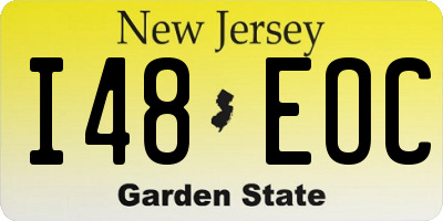 NJ license plate I48EOC