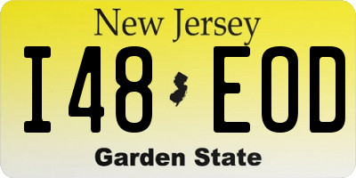 NJ license plate I48EOD