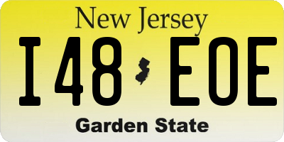 NJ license plate I48EOE