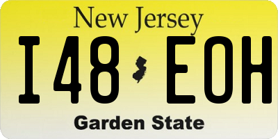 NJ license plate I48EOH