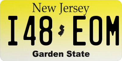 NJ license plate I48EOM