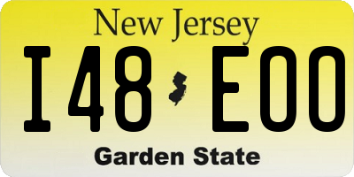 NJ license plate I48EOO