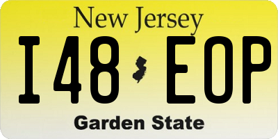 NJ license plate I48EOP