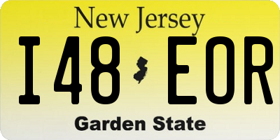NJ license plate I48EOR