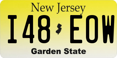 NJ license plate I48EOW