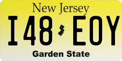 NJ license plate I48EOY