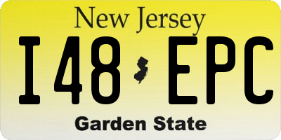 NJ license plate I48EPC