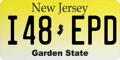 NJ license plate I48EPD