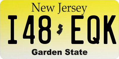 NJ license plate I48EQK