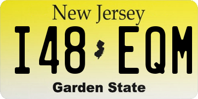 NJ license plate I48EQM