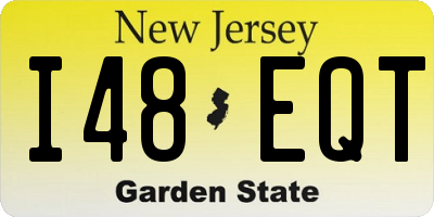 NJ license plate I48EQT
