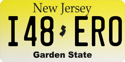 NJ license plate I48ERO